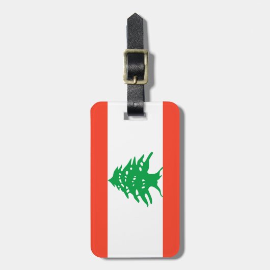 Étiquette À Bagage Drapeau Liban Easy ID Personal (Devant Vertical)
