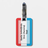 Étiquette À Bagage Drapeau Luxembourg Easy ID Personal (Dos Vertical)