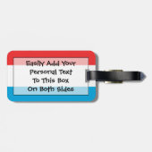 Étiquette À Bagage Drapeau Luxembourg Easy ID Personal (Dos horizontal)