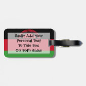 Étiquette À Bagage Drapeau Malawi Easy ID Personal (Dos horizontal)