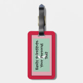 Étiquette À Bagage Drapeau Maldives Easy ID Personal (Dos Vertical)