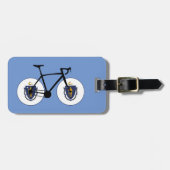 Étiquette À Bagage Drapeau Massachusetts Cyclisme (Devant horizontal)