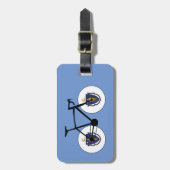 Étiquette À Bagage Drapeau Massachusetts Cyclisme (Devant Vertical)