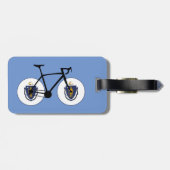Étiquette À Bagage Drapeau Massachusetts Cyclisme (Dos horizontal)