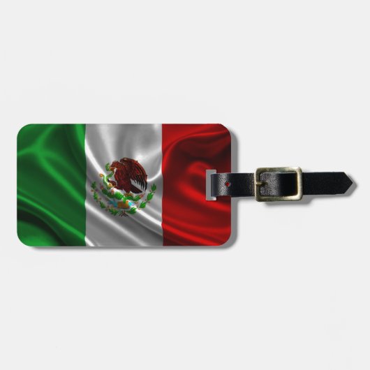 Étiquette À Bagage Drapeau mexicain (Devant horizontal)