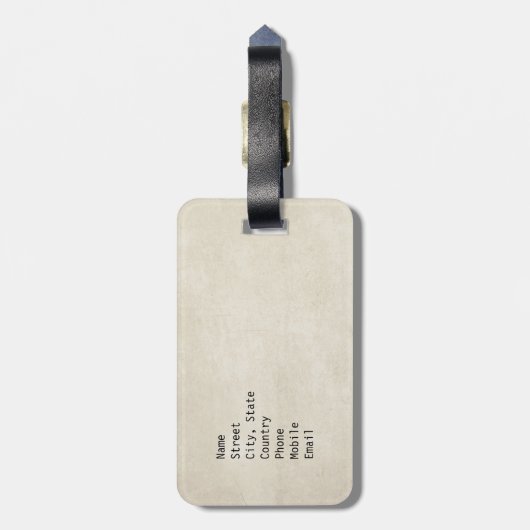 Étiquette À Bagage Drapeau mexicain (Dos Vertical)