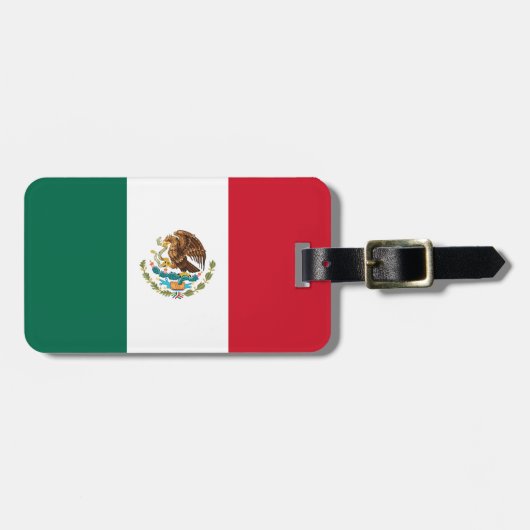 Étiquette À Bagage Drapeau mexicain (Devant horizontal)