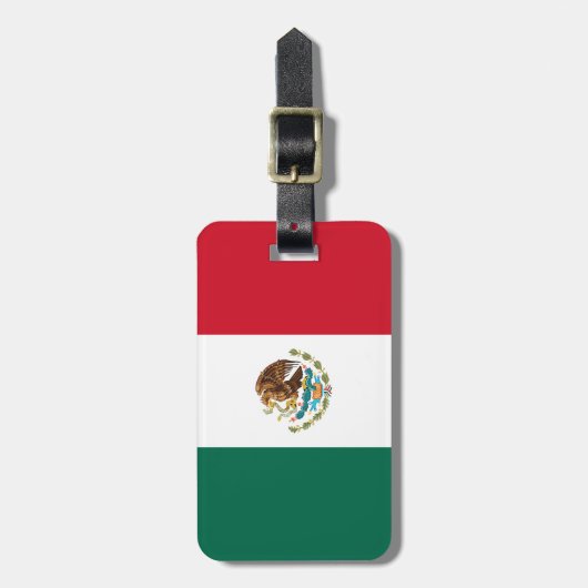 Étiquette À Bagage Drapeau mexicain (Devant Vertical)