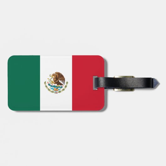 Étiquette À Bagage Drapeau mexicain (Dos horizontal)