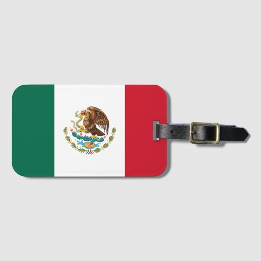 Étiquette À Bagage Drapeau mexicain - Drapeau mexicain (Devant Horizontal)