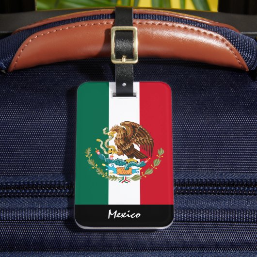 Étiquette À Bagage Drapeau mexicain Patriotique (Insitu Rectoal 2)