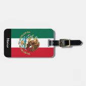 Étiquette À Bagage Drapeau mexicain Patriotique (Devant horizontal)