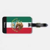 Étiquette À Bagage Drapeau mexicain Patriotique (Dos horizontal)