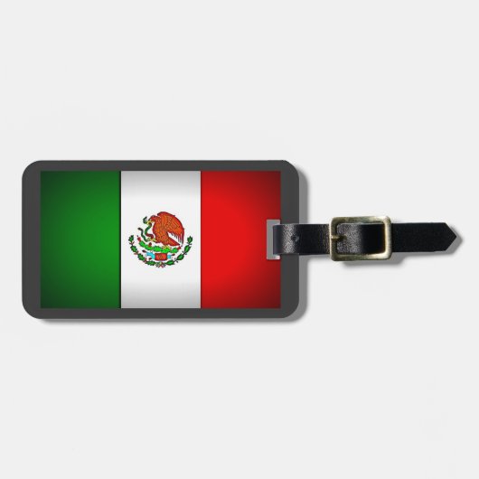 Étiquette À Bagage Drapeau mexicain stylisé (Devant horizontal)