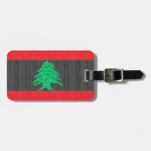 Étiquette À Bagage Drapeau moderne de Libanais de motif (Devant horizontal)