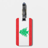 Étiquette À Bagage Drapeau moderne de Libanais de motif (Dos Vertical)