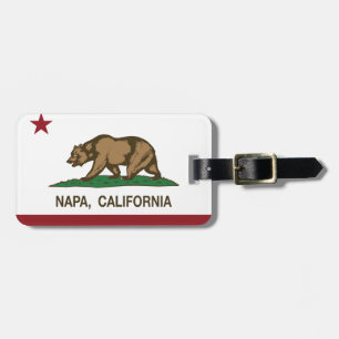 Étiquette À Bagage Drapeau Napa d'état de la Californie