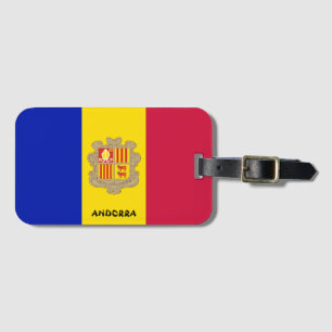 Étiquette À Bagage drapeau national d'Andorre Patriotique