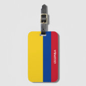 Étiquette À Bagage Drapeau national de Colombie patriotique (Devant Vertical)