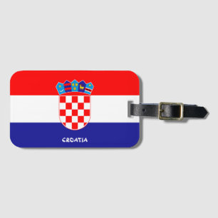 Étiquette À Bagage Drapeau national de Croatie Patriotique