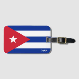 Étiquette À Bagage Drapeau national de Cuba Patriotique
