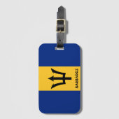 Étiquette À Bagage Drapeau national de la Barbade patriotique (Devant Vertical)