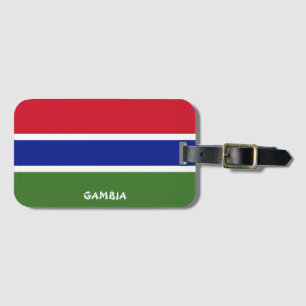 Étiquette À Bagage Drapeau National de la Gambie Patriotique