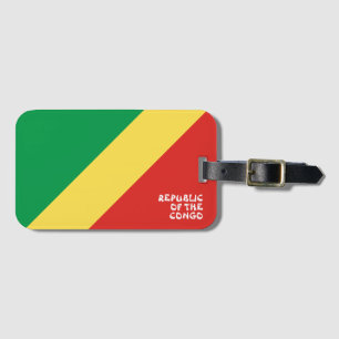 Étiquette À Bagage Drapeau national de la République du Congo