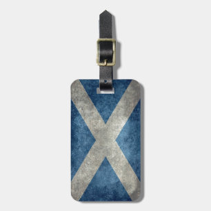 Étiquette À Bagage Drapeau national de l'Ecosse - version vintage