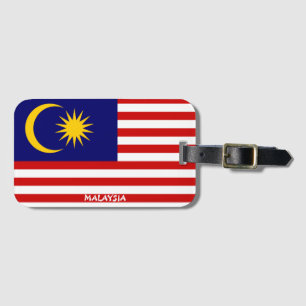 Étiquette À Bagage Drapeau national de Malaisie patriotique