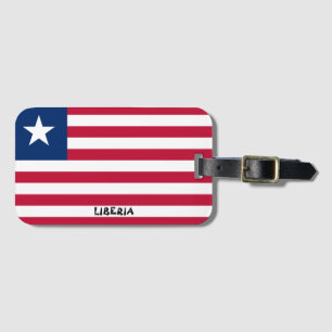 Étiquette À Bagage Drapeau national du Libéria patriotique