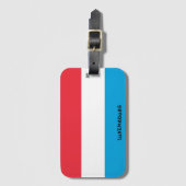 Étiquette À Bagage Drapeau national du Luxembourg Patriotique (Devant Vertical)