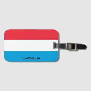 Étiquette À Bagage Drapeau national du Luxembourg Patriotique