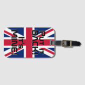 Étiquette À Bagage Drapeau National du Royaume-Uni Funny Patriotique (Devant Horizontal)