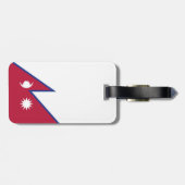 Étiquette À Bagage Drapeau népalais (Dos horizontal)