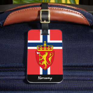 Étiquette À Bagage Drapeau norvégien Patriotic Norvège