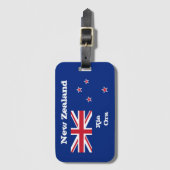 Étiquette À Bagage Drapeau Nouvelle-Zélande & bagages Kia Ora / Nouve (Devant Vertical)