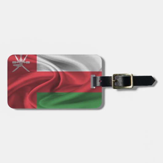 Étiquette À Bagage Drapeau Oman (Devant horizontal)