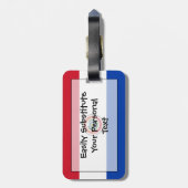 Étiquette À Bagage Drapeau Paraguay Easy ID Personnel (Dos Vertical)