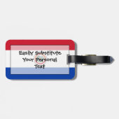 Étiquette À Bagage Drapeau Paraguay Easy ID Personnel (Dos horizontal)