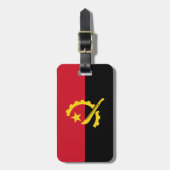 Étiquette À Bagage Drapeau patriotique angolais (Devant Vertical)