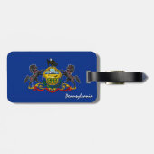 Étiquette À Bagage Drapeau patriotique de la Pennsylvanie (Dos horizontal)