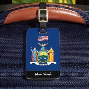 Étiquette À Bagage Drapeau Patriotique New York, New York
