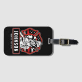 Étiquette À Bagage Drapeau patriotique personnalisé de pompier (Devant Horizontal)