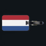 Étiquette À Bagage Drapeau Pays-Bas Balise avec bracelet en cuir<br><div class="desc">Drapeau Pays-Bas Balise avec bracelet en cuir</div>