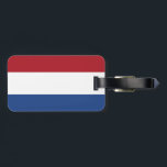 Étiquette À Bagage Drapeau Pays-Bas Balise avec bracelet en cuir<br><div class="desc">Drapeau Pays-Bas Balise avec bracelet en cuir</div>