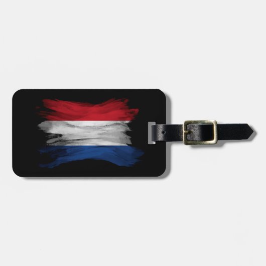 Étiquette À Bagage Drapeau Pays-Bas, drapeau national (Devant horizontal)