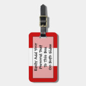 Étiquette À Bagage Drapeau Pérou Easy ID Personal (Devant Vertical)