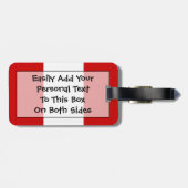 Étiquette À Bagage Drapeau Pérou Easy ID Personal (Dos horizontal)