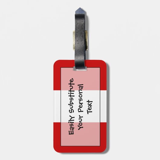 Étiquette À Bagage Drapeau Pérou Easy ID Personal (Dos Vertical)